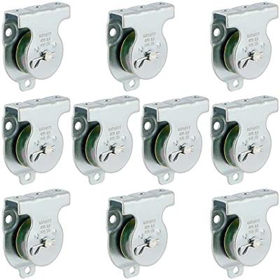 MANCHAP 10 Pack 1-1/2 Inch Ceiling Mount Single Pulley, Zinc