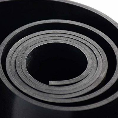 Rubber Roll Matting - 1/4 Thick - Solid Black | 4' Wide