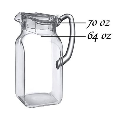 Amazing Abby - Quadly - Acrylic Pitcher (64 oz), Clear Plastic Water Pitcher  with Lid, Fridge Jug, BPA-Free, Shatter-Proof, Great for Iced Tea, Sangria,  Lemonade, Juice, Milk, and More - Yahoo Shopping