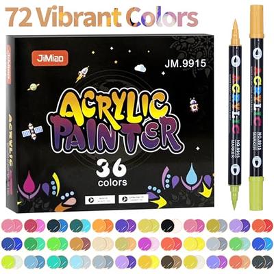 Betem 24 Colors, Dual Tip Acrylic Paint Pens Markers, Premium