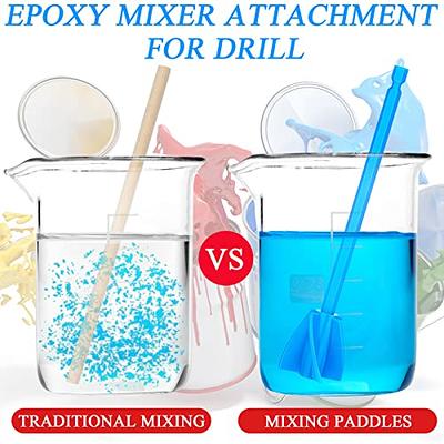 Epoxy Resin Mixer Silicone Paddles - 12 Reusable Pixiss Multipurpose  Bidirectional Paint Stirrer for Drill Epoxy & Paint Mixer Drill Attachment  - Paint Stirrers Epoxy Stirrer - Paint Mixer for Drill