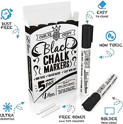  GOTIDEAL Chalk Markers, Extra Fine Tip Washable Chalkboard  Markers, Car Window Markers,for Blackboard, Glass & Bistro, Non-Toxic,  Erasable Paint Chalk Pens Reversible Tip-1mm : Office Products
