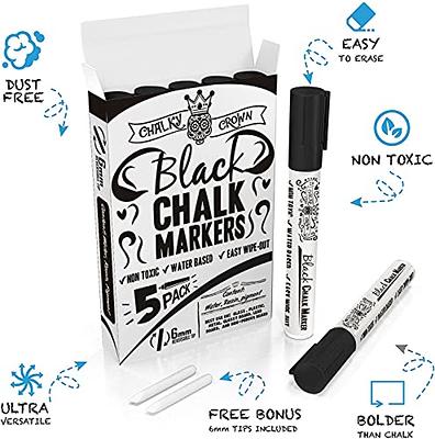 16 Vibrant Liquid Chalk Markers w/Case - Easy to Clean & Erase Chalkboard  Markers, Revesible Tip