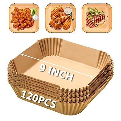 Air Fryer Disposable Paper Liner, Square Parchment Cooking Non-Stick Liner,  Baking Roasting Food Grade Paper for Air Fryer, Microwave Oven, Frying Pan,  Oil-proof, Water-proof (60PCS 7.9 Inch Natural) - Yahoo Shopping