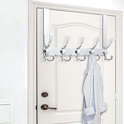  WEBI Coat Rack Wall Mounted,Coat Hooks Wall Mounted,Coat Hanger  Wall Hook Rack,5 Hooks for Hanging Coats,Hats,Jacket,Clothes,White or  Silver,2 Packs : Home & Kitchen