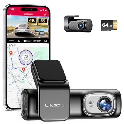 4K Dash Cam Front Built-in WiFi, WANLIPO Dash Camera for Cars with 3 IPS  Screen, Car Camera with 64GB SD Card, 2160P Dashcam for Cars with App