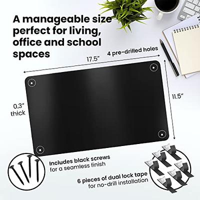Black Metal Magnet Board - 17.5 x 11.5 Flat Magnetic Board for Magnets -  Bulletin Board and Magnet Board for Kids - Black Board with Dual Lock Tape  for Easy Hanging - Yahoo Shopping