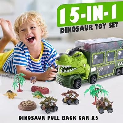 Dinosaur Truck Toy for Kids 3-12, 15 in 1 Dinosaur Toy Set for Boys, with 5  Pull Back Dinosaur Cars and 3 Dinosaur Figures and 1 Slide, Dinosaur Truck  Toy with Music and Flashing Lights - Yahoo Shopping