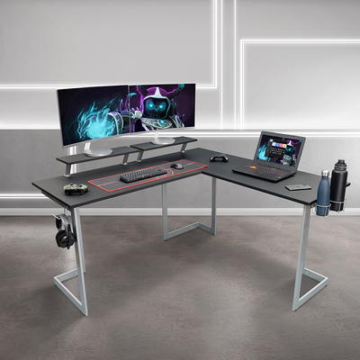 SEVEN WARRIOR Gaming Desk 47INCH with Power Outlet & Monitor Stand