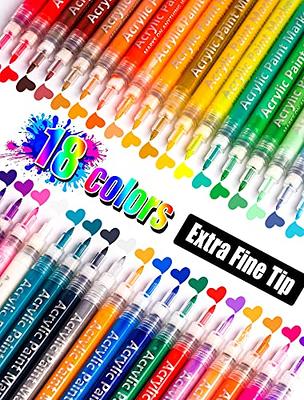 Grabie Acrylic Paint Pens - 28 Color Extra Fine Tip Markers for Painting  Various Surfaces - Premium Art Supply Set - Yahoo Shopping