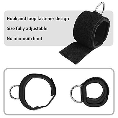 Vishusju Ankle Wrist Cuffs Neoprene Padded Straps D-Ring Glute Kickback for  Cable Machines Legs Exercise Adjustable Fitness (D Ring Black) - Yahoo  Shopping