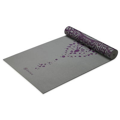 Gaiam Reversible Elephant Printed Yoga Mat 68 6mm Extra Thick at