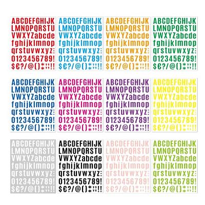 Colorful Letter Stickers Self-Adhesive DIY Vinyl Alphabet Number Sticker  for Decals Sign Door Business Address Number Cards Cups