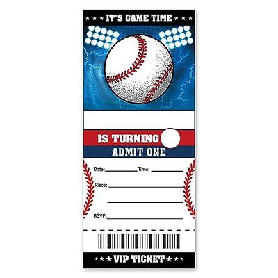 Baseball Ticket Birthday Party Invitation