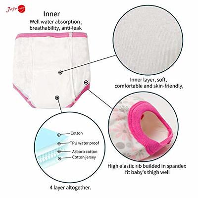 U0U Baby Girls'4 Pack Cotton Training Pants Toddler Potty Training  Underwear for Boys and Girls Red 2T