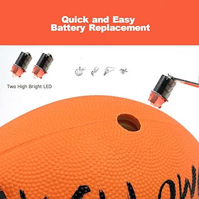 : OMOTIYA LED Glow in The Dark Football, Light Up Football,  Official Size 6 Football for Kids, Juniors with Pre-Installed Batteries,  Pump, Orange : Sports & Outdoors