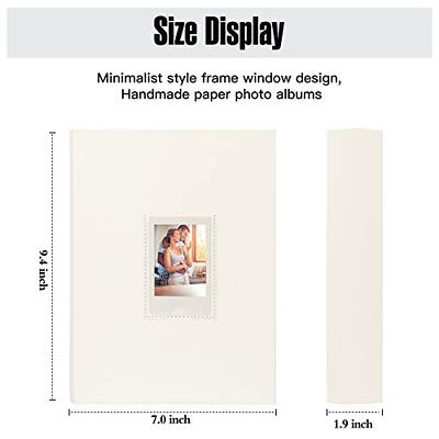 64 Pocket 2x3 Photo Album with Writing Space, Front Window, Compatible with  Fujifilm Instax Mini 12 11 9 8 7+ 40,Kodak Zink, HP Sprocket Camera(Brown)