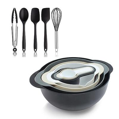 LIFETOWE Black Measuring Cups and Spoons set, 18/8 Stainless Steel  Measuring Cups, 8 Pcs Magnetic Measuring Spoons, Kitchen Gadgets for  Cooking 