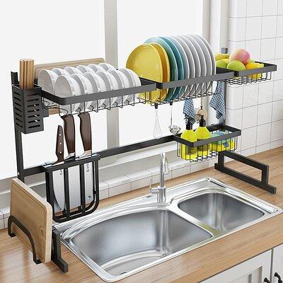 Tomorotec 17.7 x 15.5 Roll Up Dish Drying Rack Over Sink Drying Rack Sink  Cover Kitchen Sink Accessories Gadget Multipurpose Organizer Foldable  Stainless Steel Drainer - Yahoo Shopping