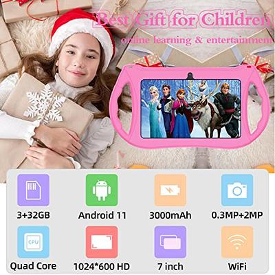 YOBANSE Kids Tablet, 7 inch Tablet for Kids 3GB RAM 32GB ROM Android 11.0  Toddler Tablet with Bluetooth, WiFi, GMS, Parental Control, Dual Camera