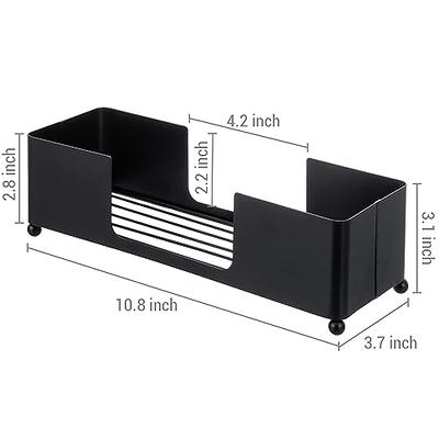 Tabletop Black Metal Folded Paper Towel Holder, Napkin Dispenser