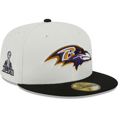 Men's New Era Cream Baltimore Ravens Retro 59FIFTY Fitted Hat