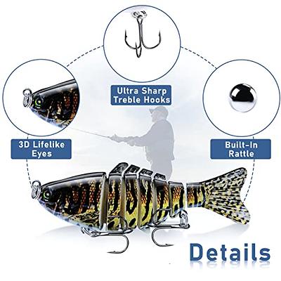 Fishing Lures Multi Jointed Fish Fishing Kits Slow Sinking Lifelike Swimbait  Freshwater and Saltwater Crankbaits for Trout Bass Lures, 5 Pack with Box -  Yahoo Shopping