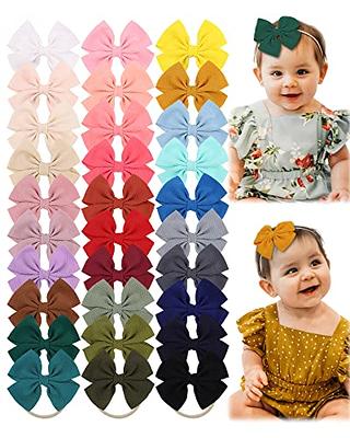 5Pcs/Set Baby Headband Bows For Girls Headbands Children Elastic Hair Bands  New Born Hairband Soft Toddler Cute Accessories