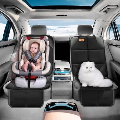 MORROLS Thickest Padding Car Seat Protector for Child, Baby, Pets -  Waterproof Universal Size with Mesh Pockets (Black)