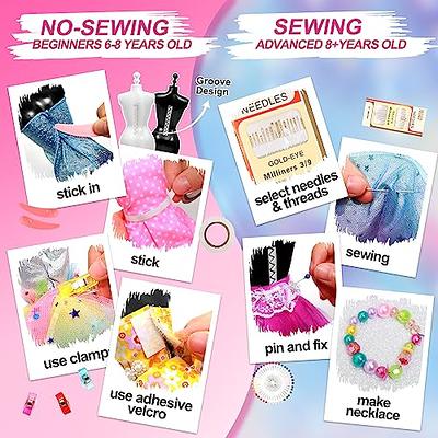 Fashion Design Studio - Sewing Kit for Kids - Designer Dress Girls Arts  Crafts Kits Ages 6, 7, 8, 9, 10, 11, 12 Age - Learn to Sketch, Sew, Style 