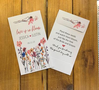 Baby in Bloom Wildflower Autumn Seed Packet Favors, Baby Shower