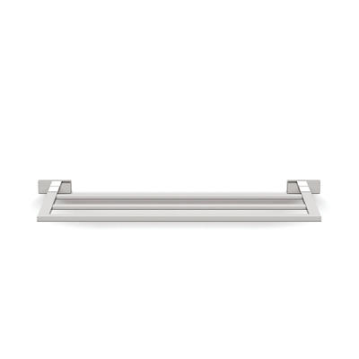 Roersa 5170.32 by WS Bath Collections, Wall Mounted Corner Shower Shelf, Brushed  Stainless Steel, 7.9