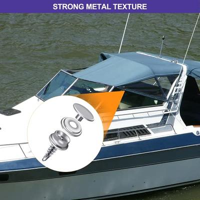  160 Pcs Snap Buttons,Snap Fasteners Kit 15mm Stainless Steel  Snaps Marine Grade Boat Canvas Snaps,3/8 Socket Metal Snaps For Clothing  Leather Boat Cover Fabric