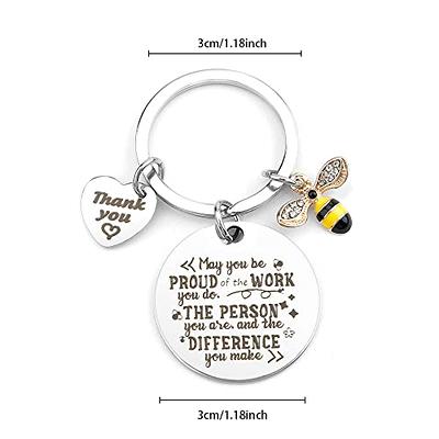 1pc, Bee Keychain Gifts for Colleagues Coworker Teacher Appreciation Teacher Gifts Thank You Gifts for Women Teacher's Day Thanksgiving Gifts,Temu