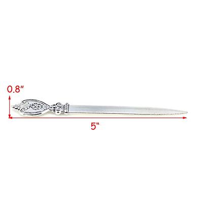 2 Pack Letter Opener, Envelope Open Slitter Metal Letter Opening Knife  Silvery Hand Envelope Slitter for Home Office Supplies (9 Inch)