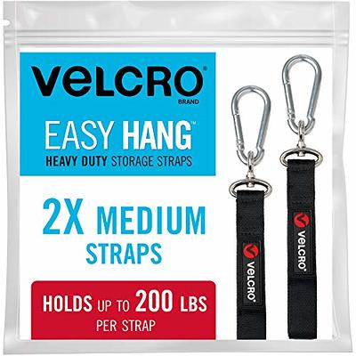 VELCRO Brand VEL-30687-USA Easy Hang Heavy Duty Straps Garage Storage and  Organization, Extension Cord Holder, Pool Hoses, Tools, Shed, 2pk Medium  Holds 200lbs, Black - Yahoo Shopping