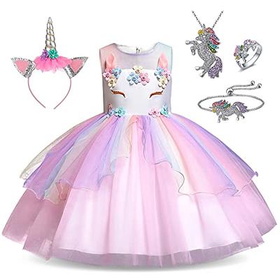 Little Girls Unicorn Dress Sleeveless Casual Bowknot Party Dress 3-8T -  Walmart.com