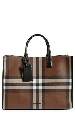 Burberry Kier Giant Check Card Holder Dark Birch Brown