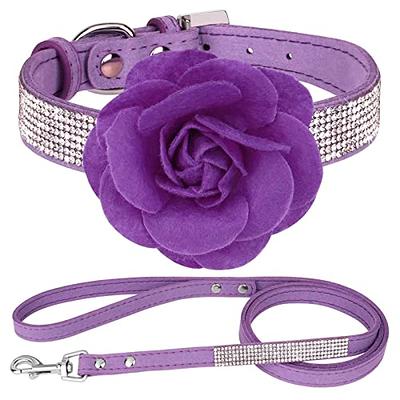 Rhinestone Dog Collar Diamond Bling Suede Cute Soft Sparkling