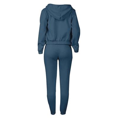 Aitaliwer 3 Piece Sweatsuits For Women With Long Jacket, Sweatpant