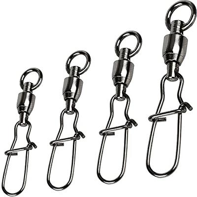 GERUITE Duo Lock Snap Fishing Swivels Ball Bearing Fishing Tackle Snap  Swivels Free Rotation Fishing Line Connectors Ball Bearing Swivels Black  Nickel for Saltwater Freshwater Fishing#3(20 Pcs) - Yahoo Shopping