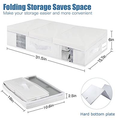 Supowin Underbed Storage Containers 3 Pack, Large Under Bed Storage Bins  with Lids, Foldable Sturdy Under the Bed Storage Drawer for Organizing  Clothes, Shoes, Blankets, Pillows-Grey - Yahoo Shopping