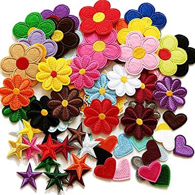 60Pcs Random Assorted Iron on Patches, Cute Sewing Applique for