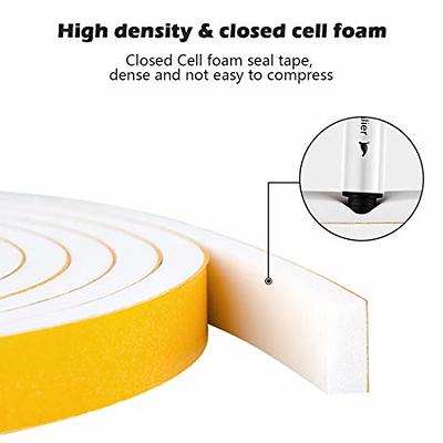 YOUSHARES Door Weather Stripping - Self Adhesive Foam Seal Strip  Weatherstripping for Doors Frame and Windows Gaps, Weatherstrip  Anti-Collision D Type