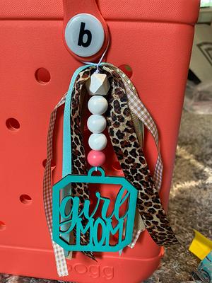 Bogg Bag Bits Cow Print Monogram Tassel Ribbon/Sunflower Car Charm Handbag  Bookbag Tag Custom Personalized - Yahoo Shopping