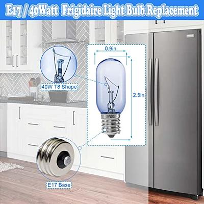 297048600 241552802 AP3770086 1056577 AH976993 EA976993 PS97699  Refrigerator Light Bulb Compatible with Frigidaire Kenmore Whirlpool  KitchenAid