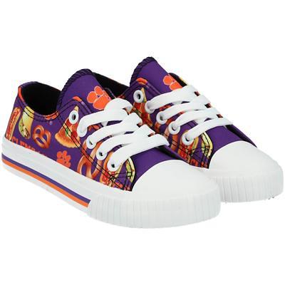 FOCO Denver Broncos NFL Womens Color Glitter Low Top Canvas Shoes - 9