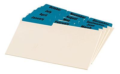 50 Pieces Index Card Guide Set Alphabet Sticker Index Card