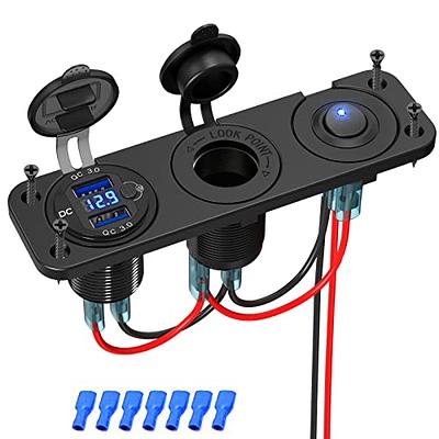 Zlirfy 12V Car Cigarette Lighter Socket,2 Socket Cigarette Lighter