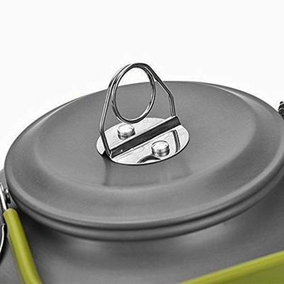 1.2l Aluminum Camping Kettle, Outdoor Portable Hard Oxidation Coffee And  Tea Pot, For Camping And Hiking